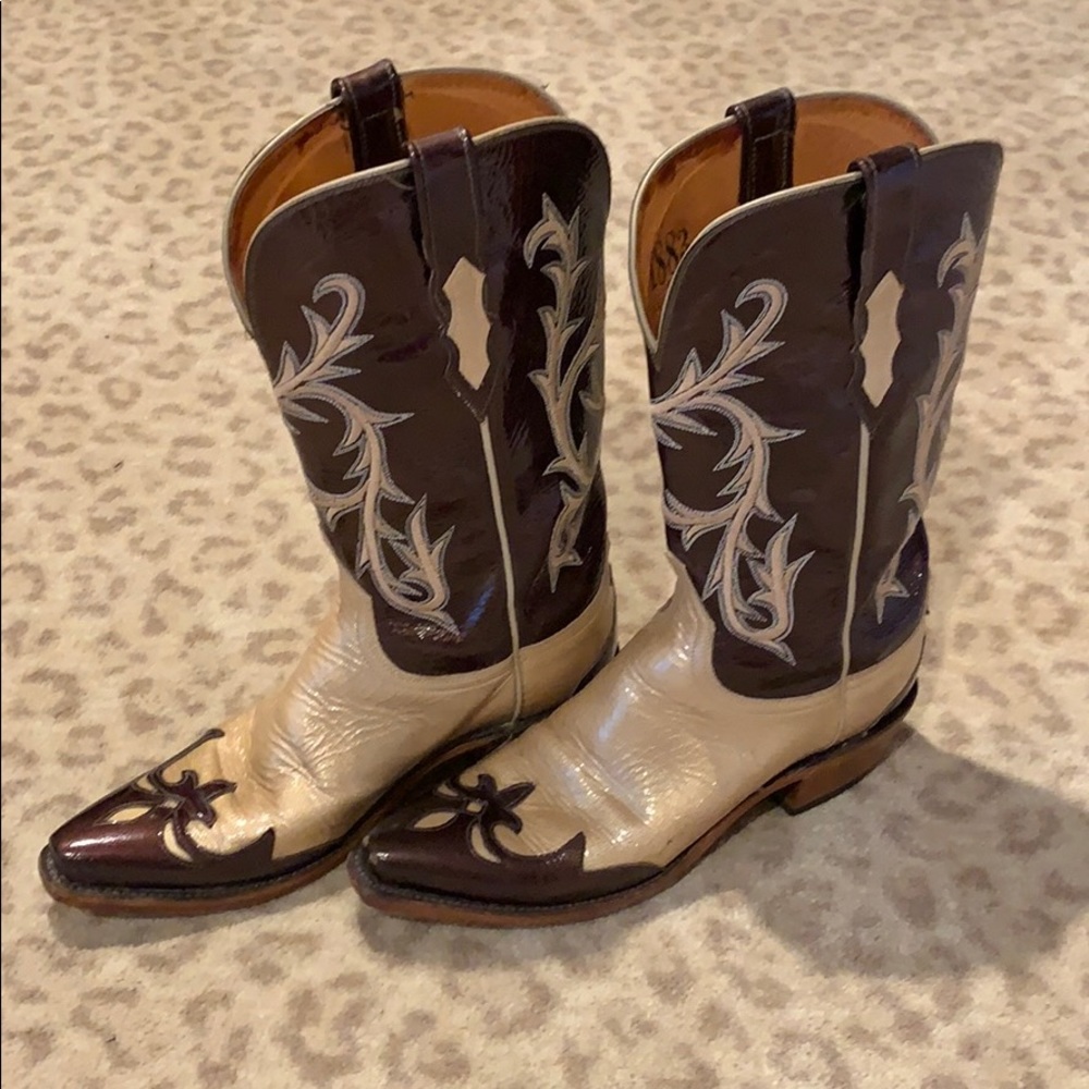 Lucchese 1883 Parent Leather Cowgirl Boots